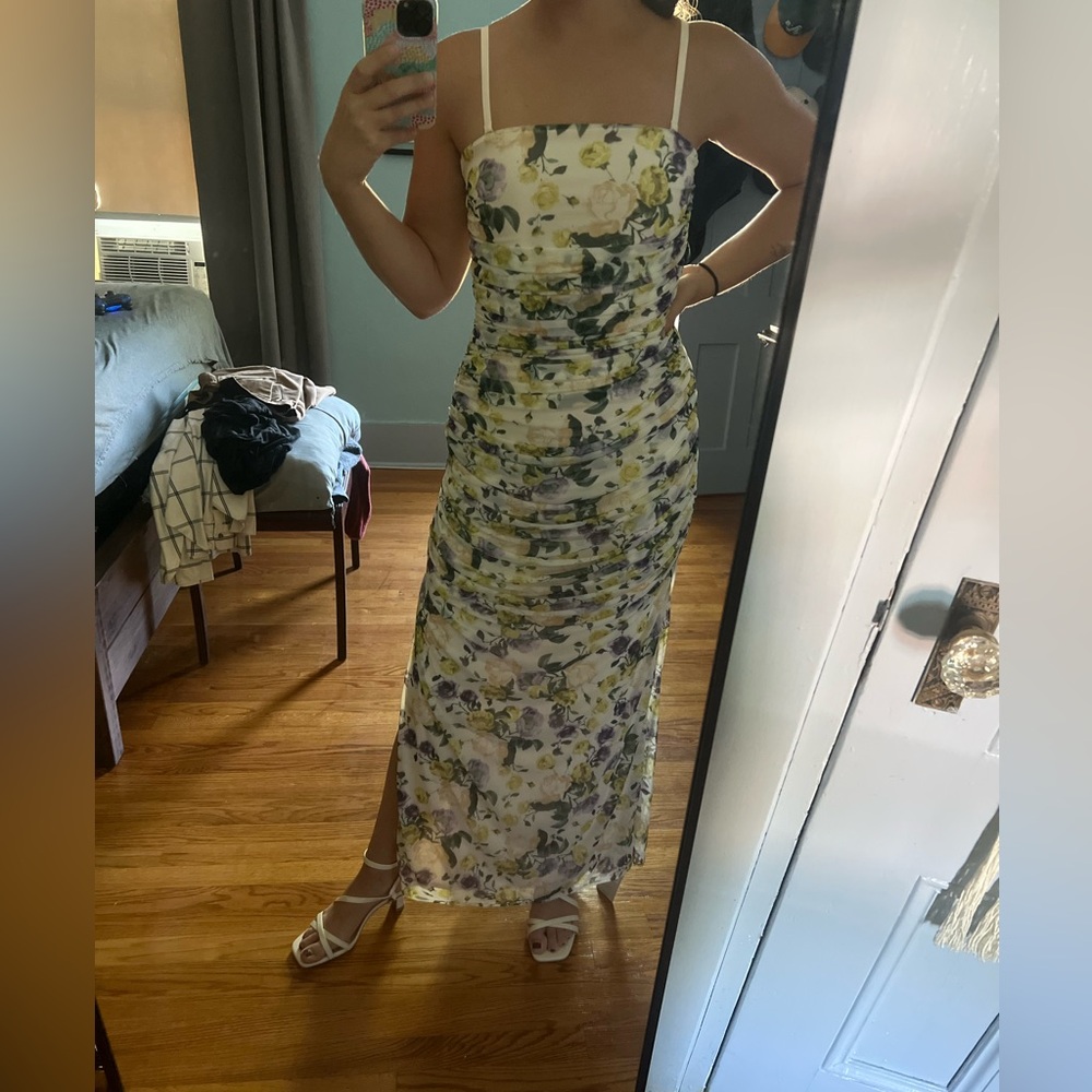 Floral Strapless Dress